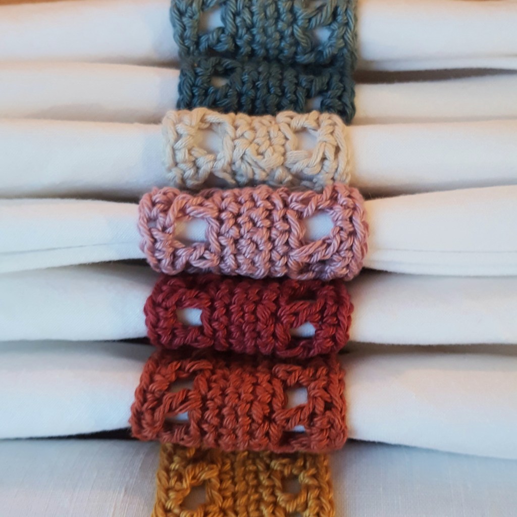 Ronds de serviette au crochet coton Phildar et DMC