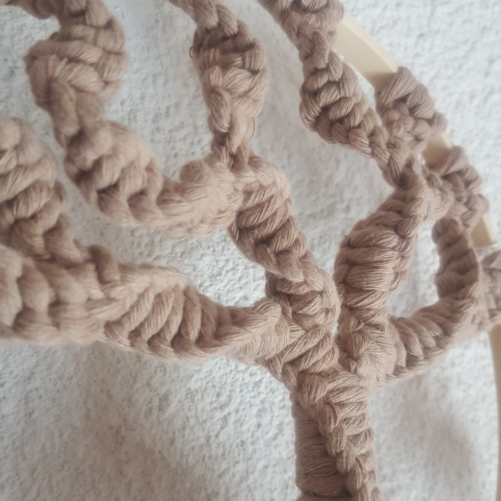 Atelier macramé Arbre de vie détail noeuds